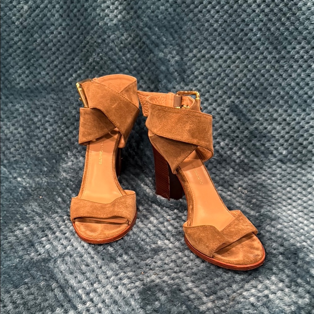 Vince Camuto Brown Suede Heeled Sandals